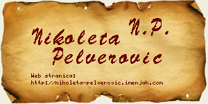 Nikoleta Pelverović vizit kartica
